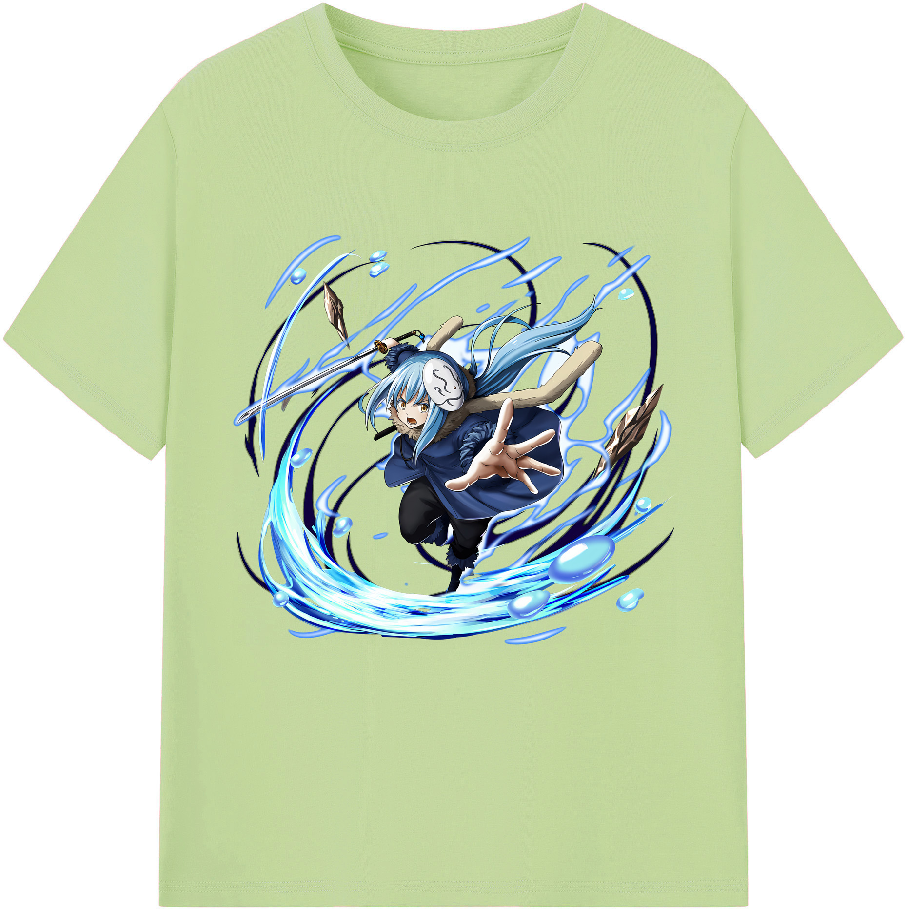（画像用） 転スラ Regarding Reincarnated to Slime 綿100％半袖Tシャツ（フロントプリント）